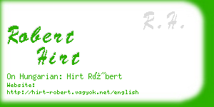robert hirt business card